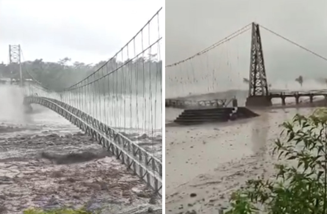 Dampak Banjir Lahar Gunung Semeru, Jembatan Gantung Kali Regoyo Putus ...